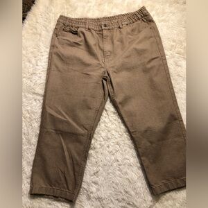 Haband Joe Casual Jeans Elastic Waisted Men's Brown Chinos Jeans size 44/XS
